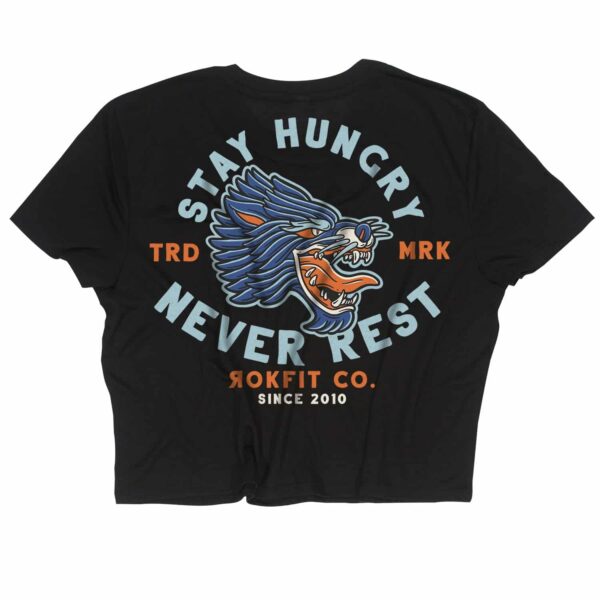 RokFit "Stay Hungry, Never Rest" Crop T-Shirt
